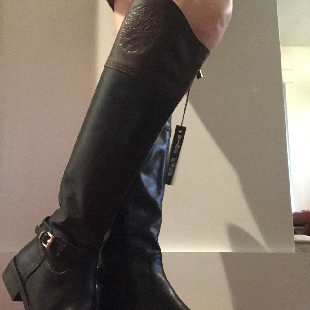 NWT Vince Camuto Kable Wide Calf Riding Boots - 6 - Picture 6 of 7